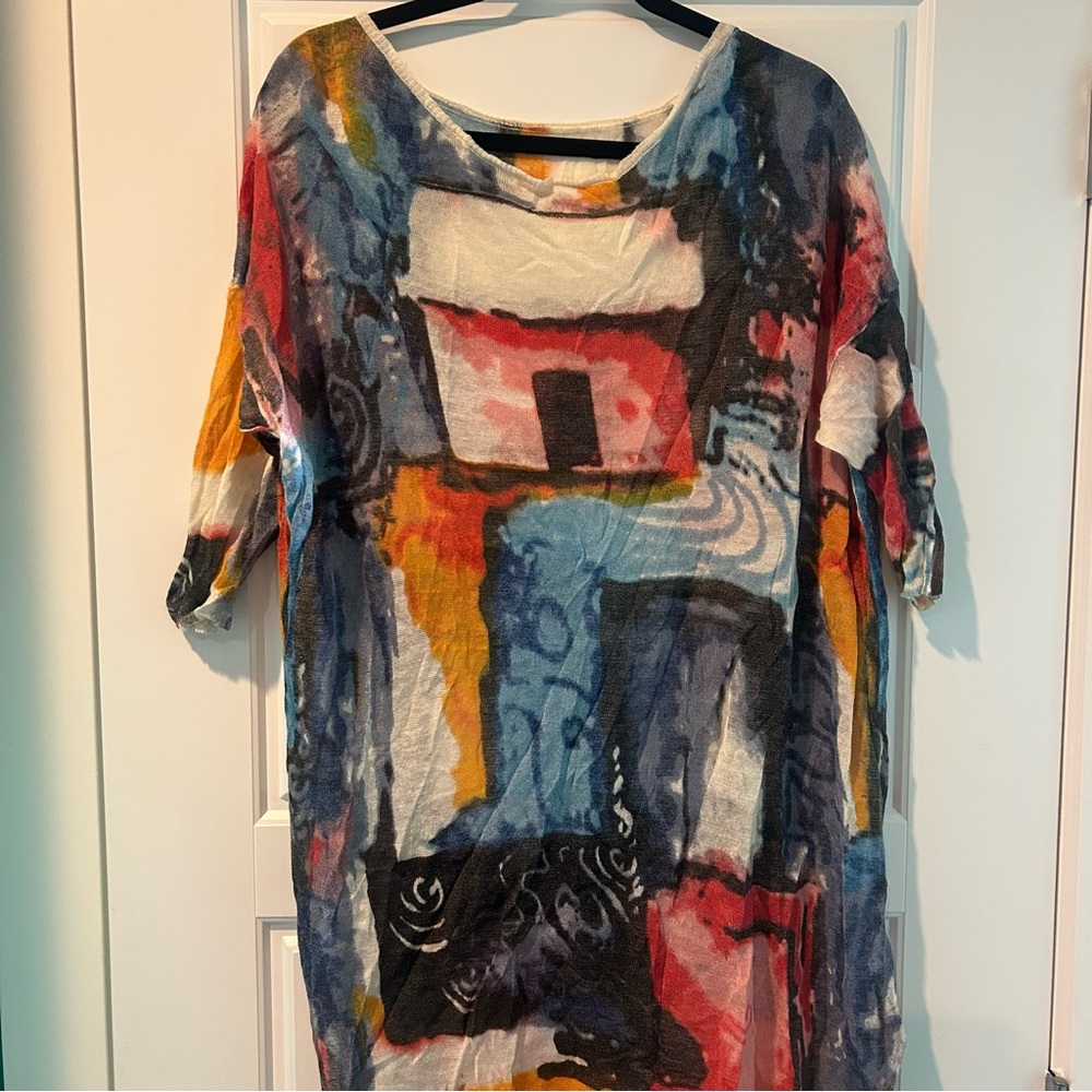 Vibrant Abstract Print Tunic